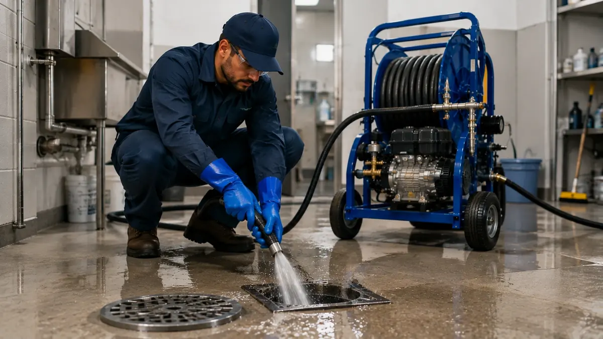 Floor Drain Hydro Jet Cleaning in Lost Hills