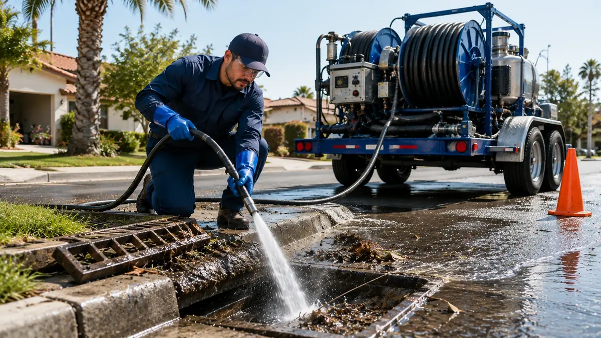Storm Drain Hydro Jet Cleaning in Lost Hills